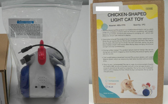 Chicken-shaped light cat toy/한국소비자원=사진