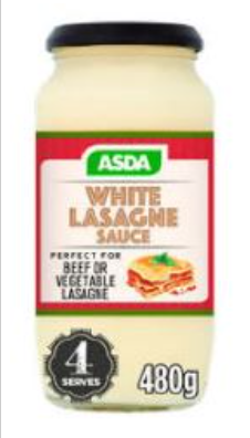 Asda White Lasagne Sauce/한국소비자원=사진